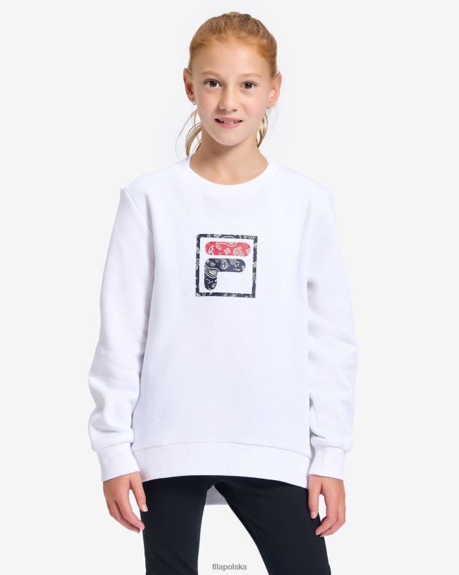 FILA Fila White Natasha Girls Crew T204D43154 biały