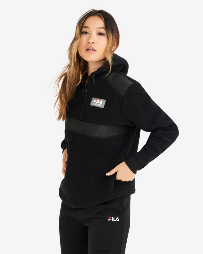 FILA Czarne damskie janet teddy qtr zip fila T204D42952 czarny