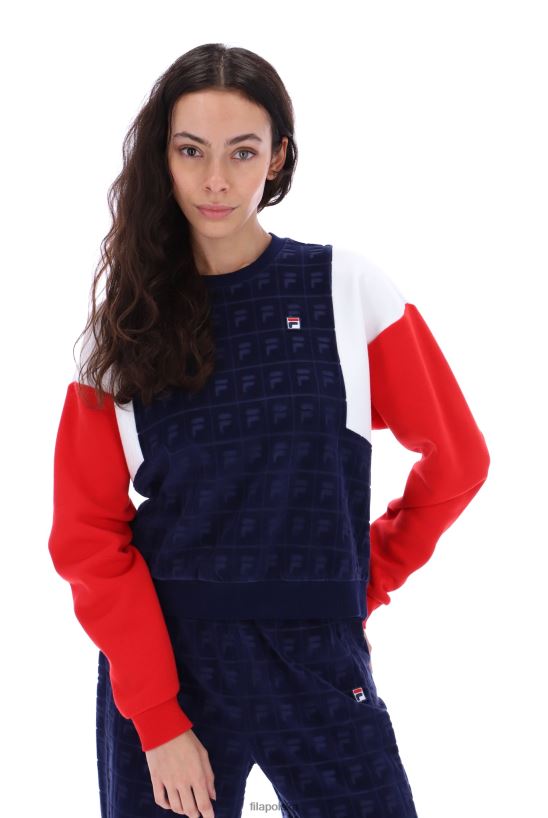 FILA Lucy welurowa bluza załogowa fila T204D43428