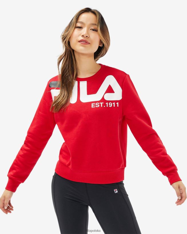 FILA damska czerwona fila grazia załogi T204D42963 czerwony