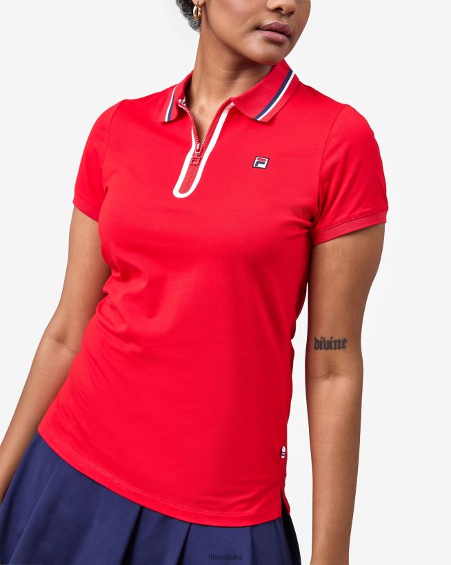 FILA monica polo czerwona fila T204D42927 czerwony