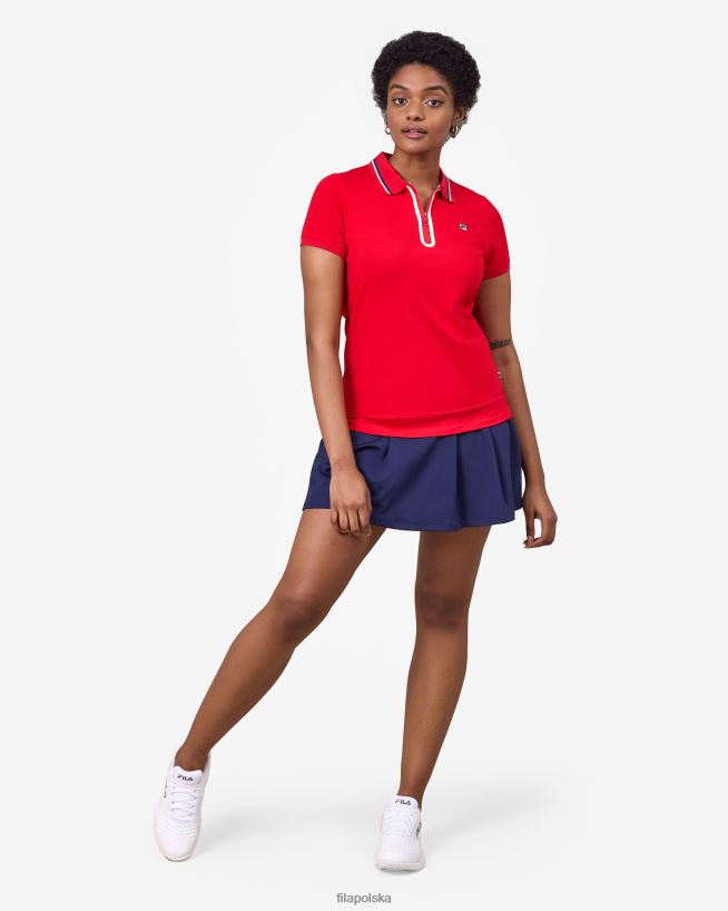 FILA monica polo czerwona fila T204D42927 czerwony