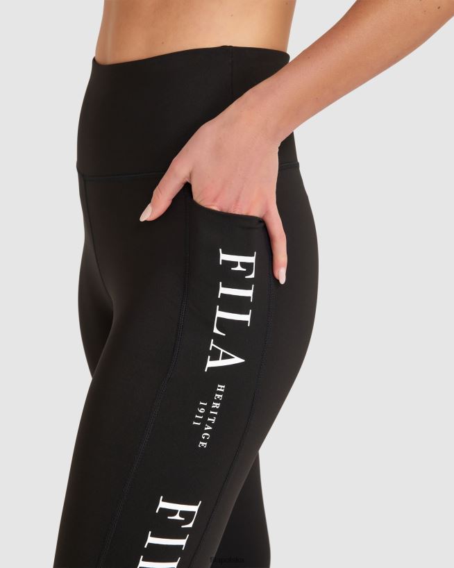 FILA Czarne damskie obcisłe legginsy elektra T204D42841 czarny