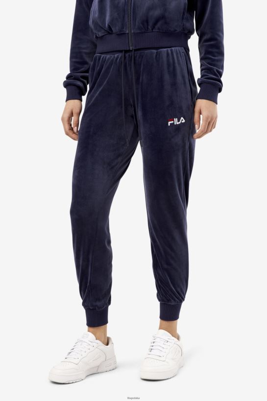 FILA granatowy, welurowy jogger zura fila T204D41584 marynarka wojenna