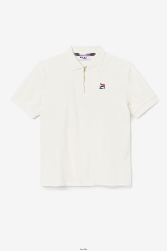 FILA Devon welurowa koszulka polo fila egret T204D4410 czapla