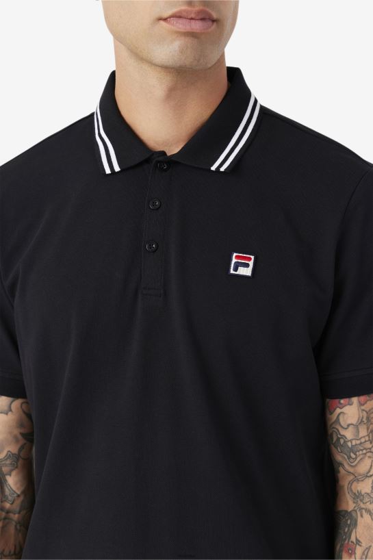 FILA czarna koszulka polo Jelen T204D4426 czarny