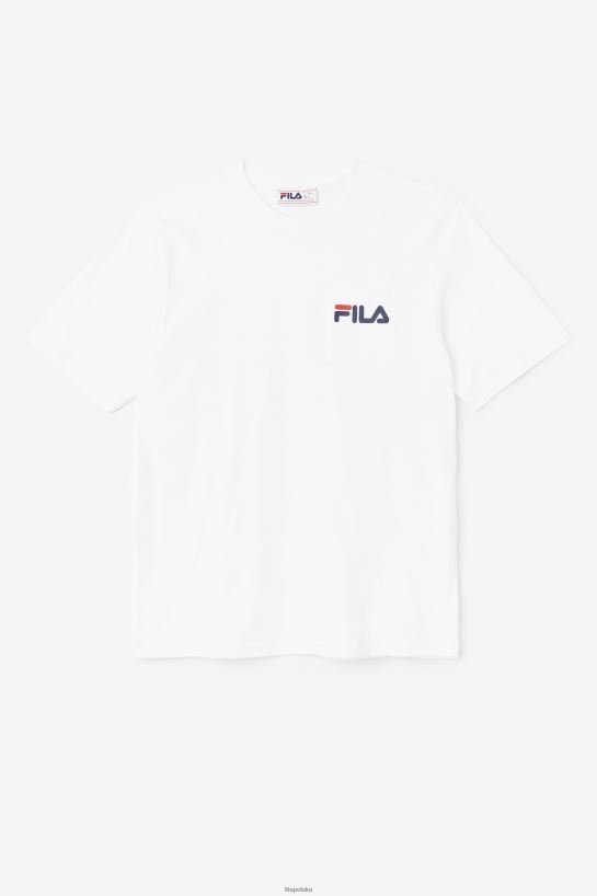 FILA Biała kieszonkowa koszulka Curtis Fila T204D4396 biały