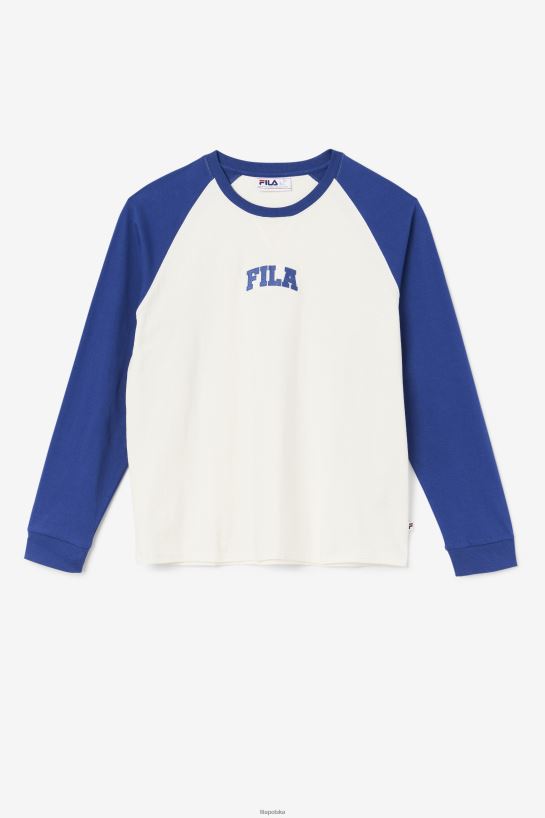 FILA Koszulka fila chet raglanowa gardenia/niebieska T204D4307 gardenia/niebieski