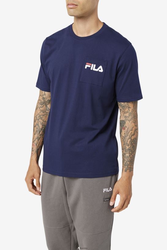 FILA Peacoat kieszonkowa koszulka Fila Curtis T204D4399 pech