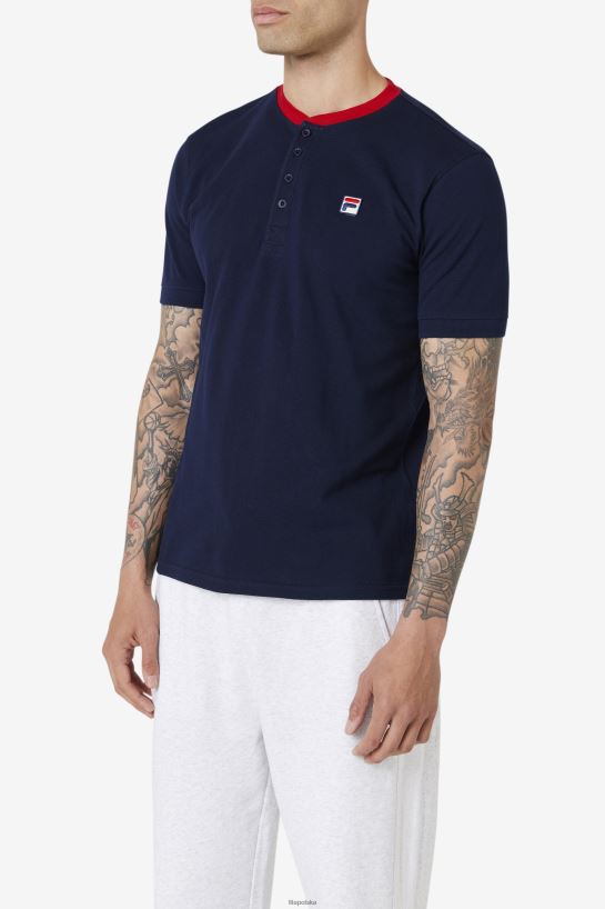 FILA granatowy/czerwony Ralph Henley Fila T204D4378 granatowy/czerwony