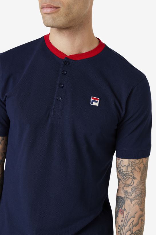 FILA granatowy/czerwony Ralph Henley Fila T204D4378 granatowy/czerwony