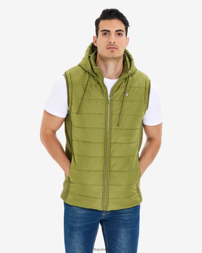 FILA Męska kamizelka puchowa Fila Olive Julio T204D42650 Oliwa