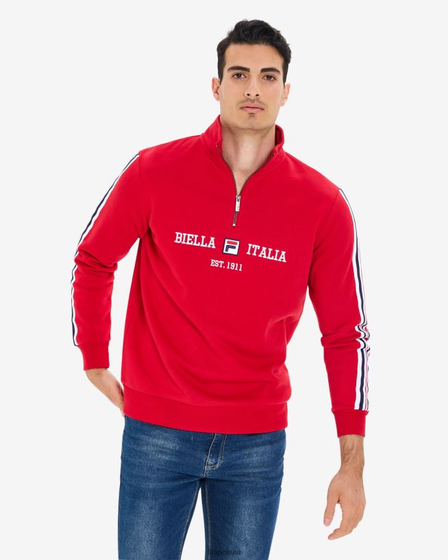 FILA Fila męska aemero qtr zip czerwona T204D42623 czerwony