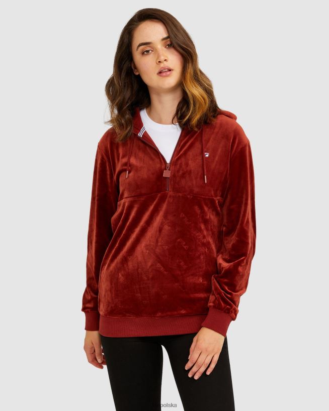 FILA ceglana fila unisex dallas qtr zip T204D42625 cegła