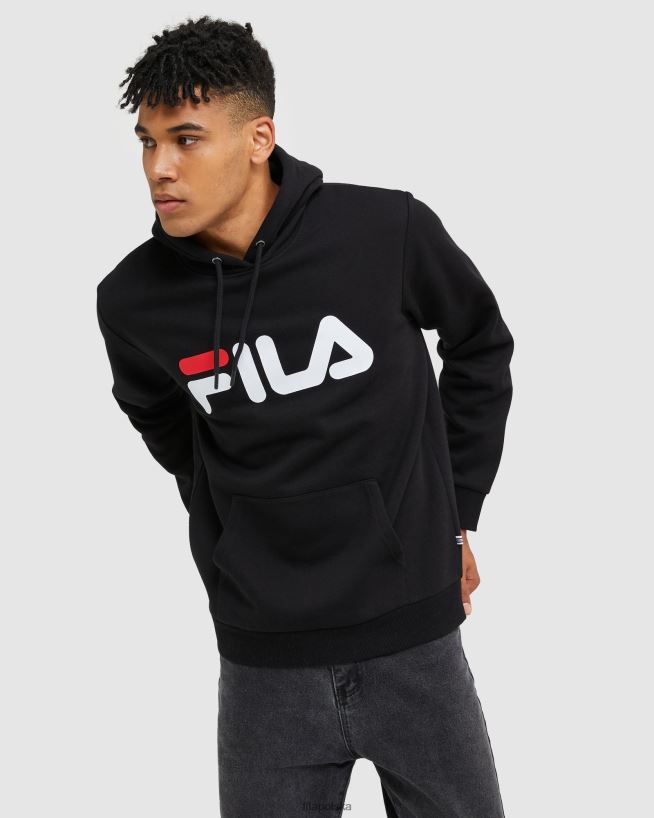 FILA czarna, klasyczna bluza z kapturem unisex T204D42466 czarny