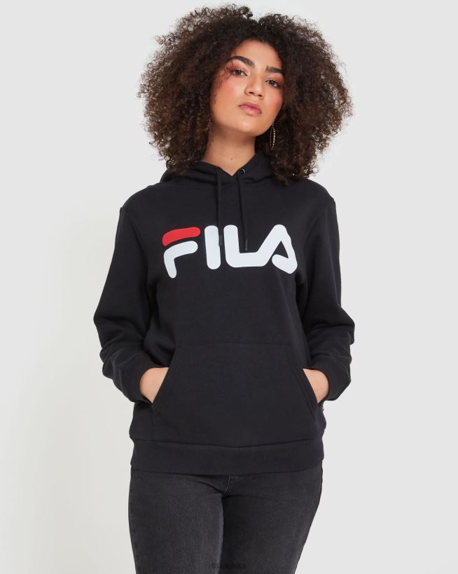 FILA czarna, klasyczna bluza z kapturem unisex T204D42466 czarny