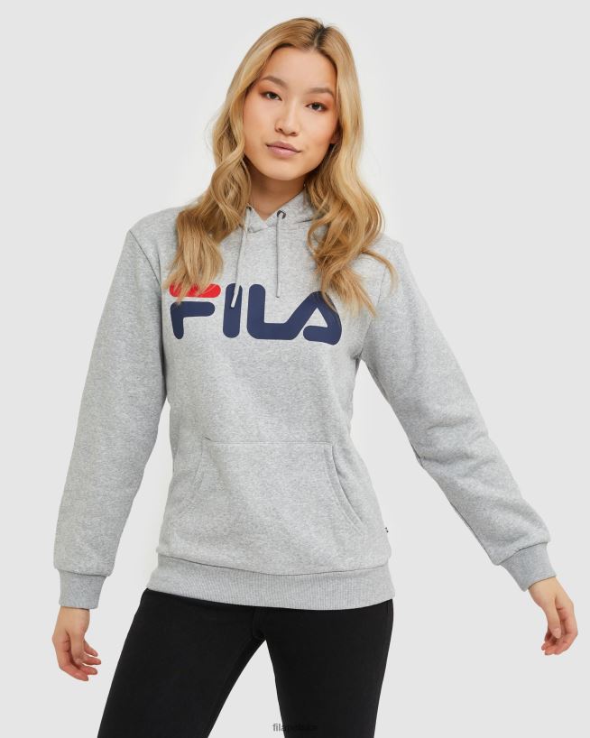 FILA srebrny marle klasyczny kaptur unisex T204D42490 srebrny margiel