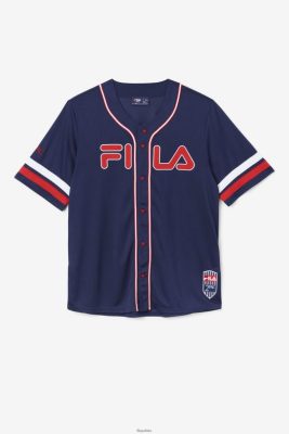 FILA 2PAC Baseball Jersey Fila Navy/Red/White 80N4H0212 Fila Buty Męskie
