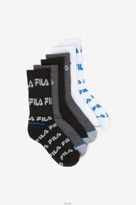 FILA 6-pakowy Sock Crew 6-Pack Fila Black Multi Multi 80N4H01058 Fila Buty Męskie