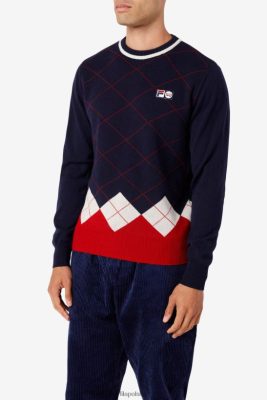 FILA Argyle Sweater Red/White/Navy Fila 80N4H02537 Fila Buty Męskie
