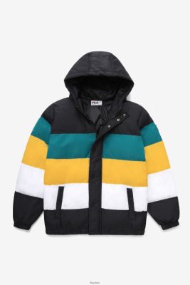 FILA Black/Harbor Blue/Gold Fila Giovanni Puffa Kurtka 80N4H0783 Fila Polska