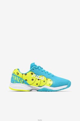 FILA Bluefish/White/Yellow Fila Damska strefa siatkówki 80N4H02049 Fila Polska