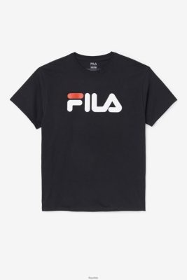FILA Czarna/biała/czerwona fila męska koszulka logo 80N4H0267 Fila Polska