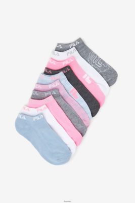 FILA Dziewczyna kwiatowa no show Sock 10-Pack Ltblue Fila 80N4H01067 Fila Buty Męskie