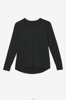 FILA Fi-luks mesh back crew z długim rękawem fila czarny 80N4H01868 Fila Buty Męskie