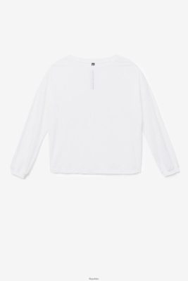 FILA Fi-luks siatka z długim rękawem top biały fila 80N4H01895 Fila Buty Męskie