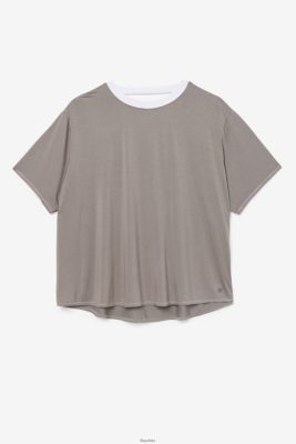 FILA Fi-luks z krótkim rękawem top fila Gargoyle/Lavender Blue 80N4H01922 Fila Buty Męskie