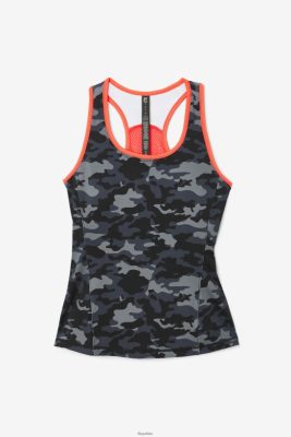 FILA Fila Dark Camo/Hot Coral/Black Uplift ColorBlock Raceback Tank 80N4H01870 Fila Sneakersy
