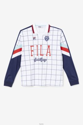 FILA Fila Kay Bramkarz Jersey White/Canal Blue/Red 80N4H0403 Fila Sneakersy