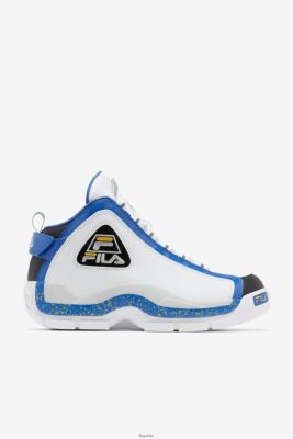 FILA Fila Men's Grant Hill 2 White/Nebulas Blue/Lemon 80N4H061 Fila Sneakersy