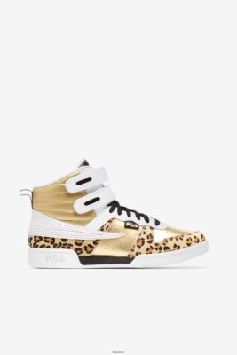 FILA Fila Metallic Gold/White/Black Women's F-14 Metallic 80N4H01204 Fila Sneakersy