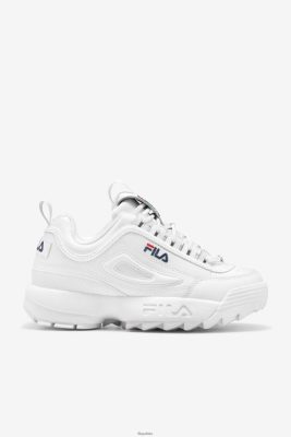 FILA Fila White/Navy/Red Men's Disruptor 2 Premium 80N4H0130 Fila Sneakersy