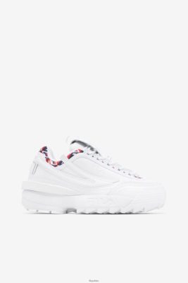 FILA Fila White/Navy/Red Women's Disruptor 2 Exp Cubic 80N4H01198 Fila Sneakersy