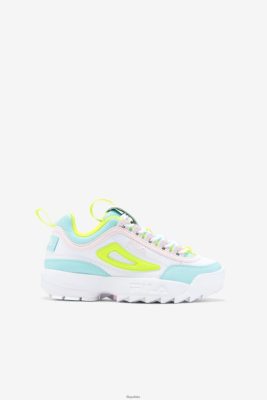 FILA Fila White/Yellow/Blue Big Kids 'Disruptor 2 Premium 80N4H02068 Fila Sneakersy