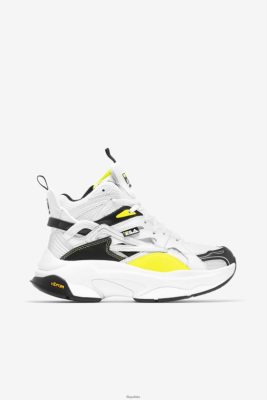 FILA Fila Women's Hallasan Mid Premium White/Black/Lemon Tonic 80N4H01333 Fila Sneakersy