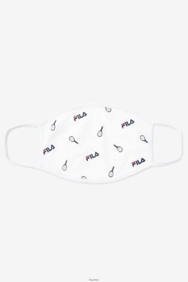 FILA Fila biały tenisowy nadruk maska ​​twarzy biały 80N4H01039 Fila Sneakersy