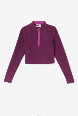 FILA Josie Half Zip Top Wine/Rouge Fila 80N4H01391 Fila Buty Męskie
