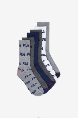 FILA Ltgreyhth Kids 'Crew Sock 6-pakowa Fila 80N4H01056 Fila Polska