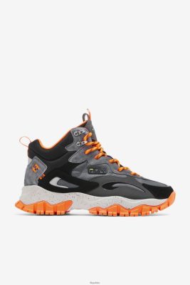 FILA Męski Ray Tracer Tr 2 Mid Fila Castlerock/Black/Orange 80N4H092 Fila Buty Męskie