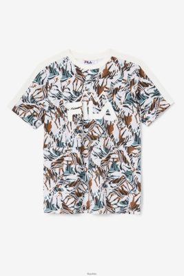 FILA Nataly chłopak tee fila egret/Stormy/Deep Lake Print 80N4H01376 Fila Buty Męskie