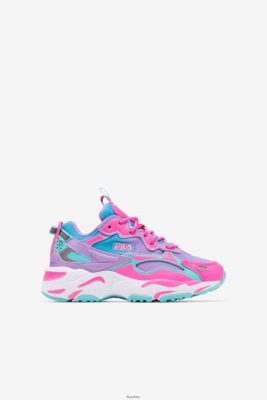 FILA Ray Tracer wierzchołek Big Kids Blue/Sugar Plum/Crocus płatek płatka 80N4H02159 Fila Buty Męskie