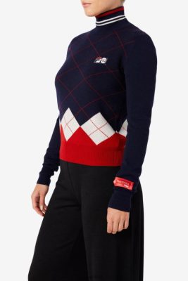 FILA Turtleck Sweater Fila Navy/White/Red 80N4H02930 Fila Buty Męskie
