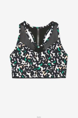 FILA Uplift Raceback Bra Top Black Animal Print Fila 80N4H01853 Fila Buty Męskie