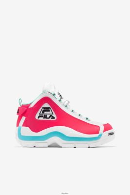 FILA Women's Grant Hill 2 White/Diva Pink/Blue Fila 80N4H01187 Fila Buty Męskie