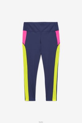 FILA granat/jasny róż/siarka forza kontrast 7/8 legginsy fila 80N4H01980 Fila Polska